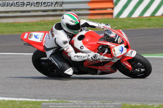 2009-05-09 Monza 0632 Supersport - Free Practice - Danilo DellOmo - Honda CBR600RR